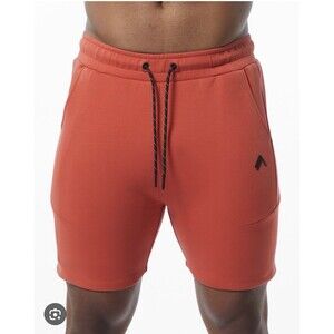 Alphalete Men's Elmts Athletic Short - Orange Size XL